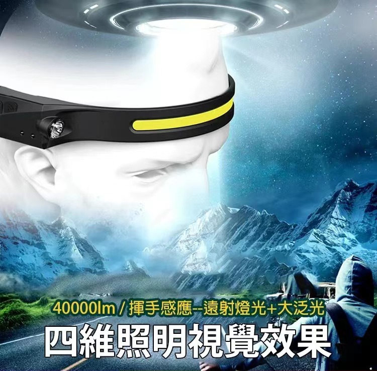 智慧感應式頭燈，3款照明方式！解放雙手照明好物！