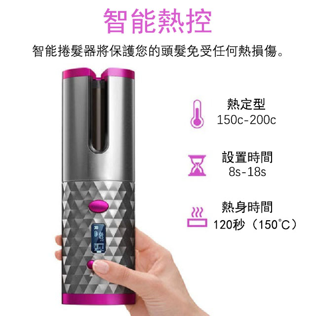 【虧本價！大清倉】無線充電全自動便攜式捲髮棒 【無線充電，讓你擺脫線的束縛！】