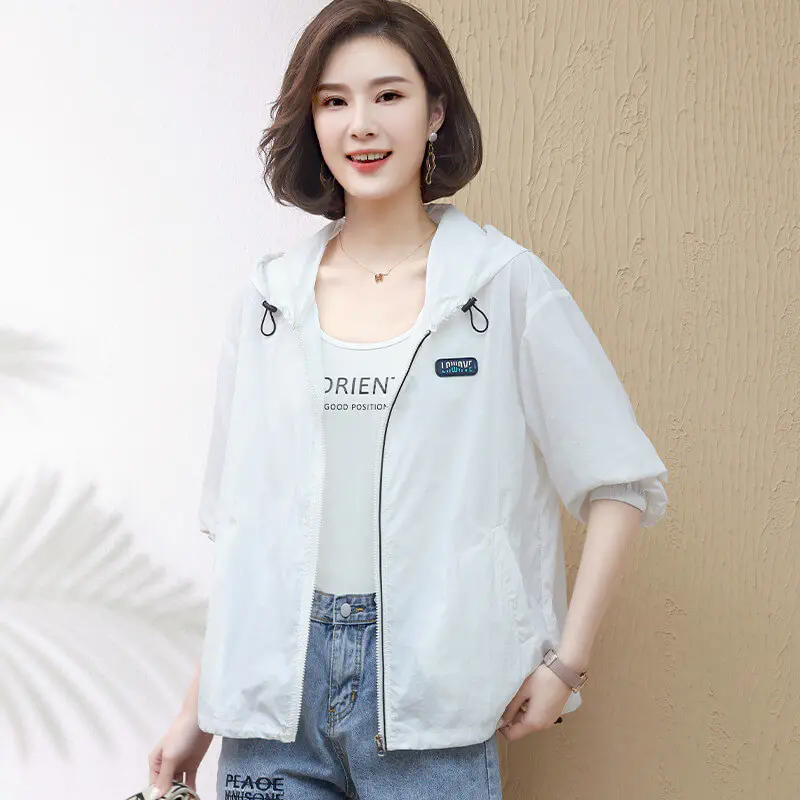 【三花棉業，新品上市】夏季新款時尚輕薄防曬衣，大碼寬松透氣防曬服，百搭洋氣年輕範，大碼可穿