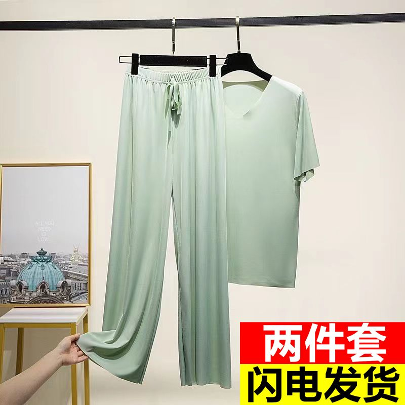 【貨到付款 0郵費】夏季冰絲綢冰絲莫代爾棉睡衣家居服 呵護你的每一寸肌膚~ 【貨到付款 0郵費】夏季冰絲綢冰絲莫代爾棉睡衣家居服 呵護你的每一寸肌膚~