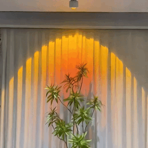 【免佈線安裝】充電式磁吸日落夕陽燈 一粘即用任意調角日落氛圍燈